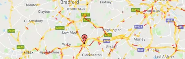 Map of M62