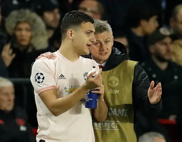 Ole Gunnar Solskjaer and Diogo Dalot