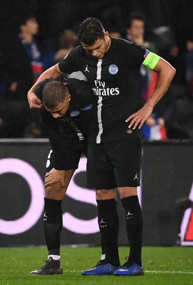 Kylian Mbappe and Thiago Silva