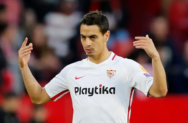 Wissam Ben-Yedder celebrates