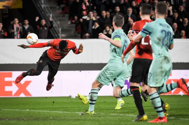 Ismaila Sarr scores