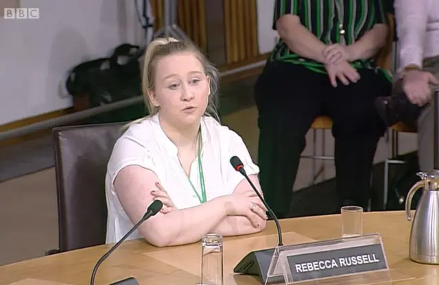 Rebecca Russell, a student at Glasgow City College