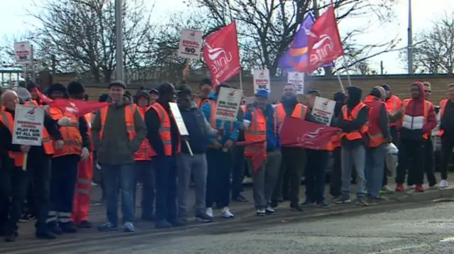 Striking bin men