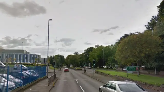 The A34 going past the Royal Stoke University Hospital