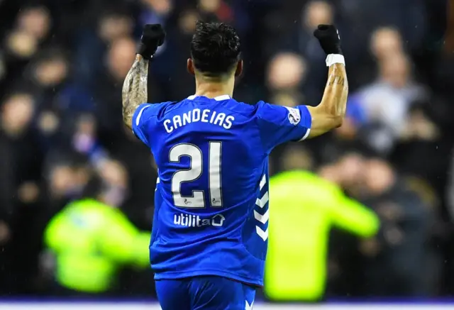 Daniel Candeias celebrates