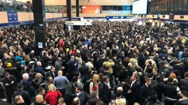 Crowds at Euston