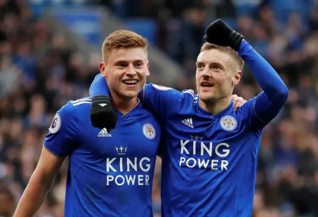 Jamie Vardy and Harvey Barnes