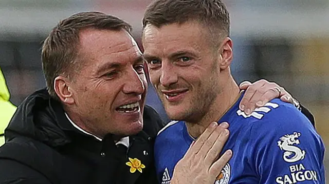 Jamie Vardy and Brendan Rodgers