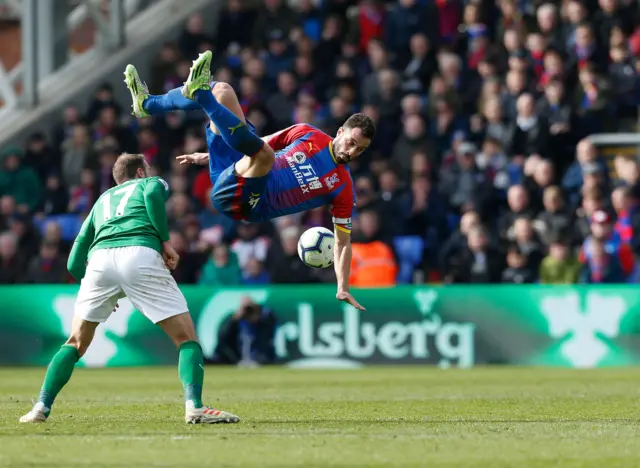 Glenn Murray fouls Luka Milivojevic