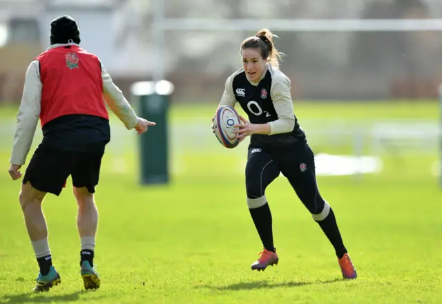 Emily Scarratt in training