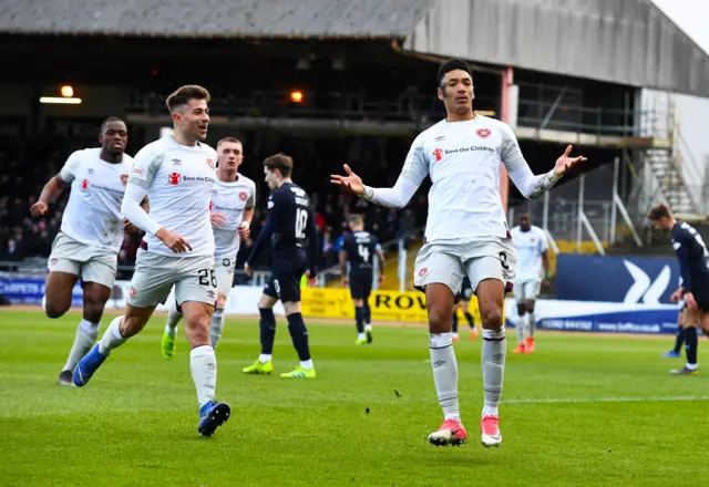 Hearts celebrate