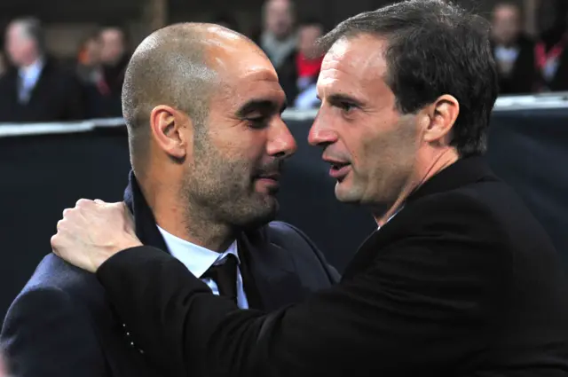 Pep Guardiola and Massimo Allegri