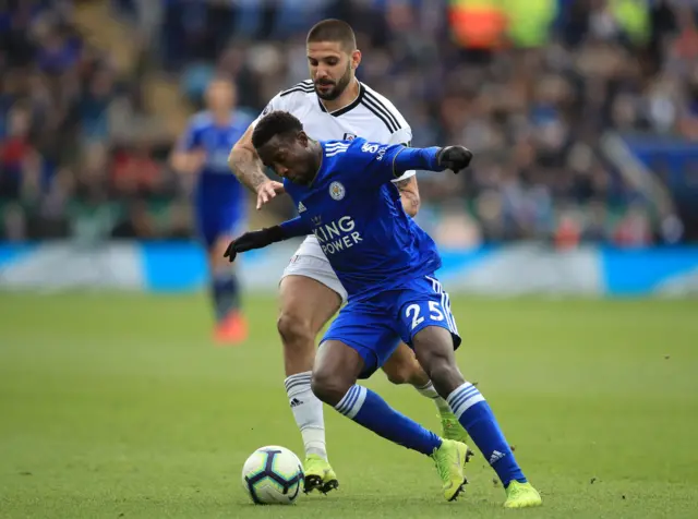 Ndidi fouled by Mitrovic