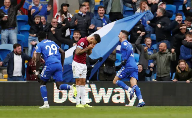 Cardiff's Camarasa scores against West Ham