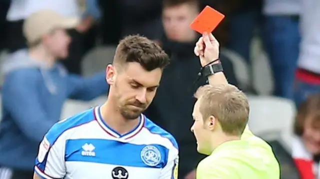 Grant Hall red card