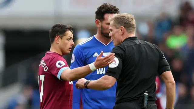 Hernandez and referee