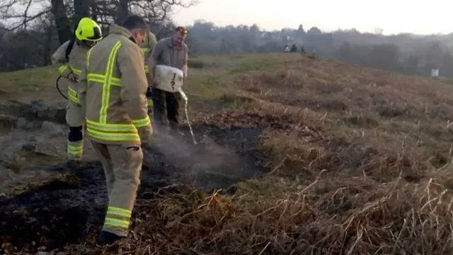 Firefighters at Bradgate Park