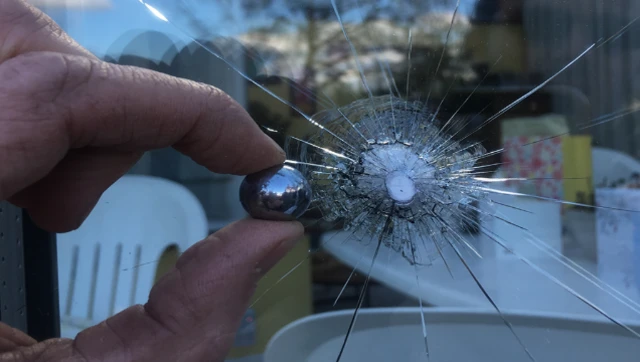 Ball-bearing and broken window