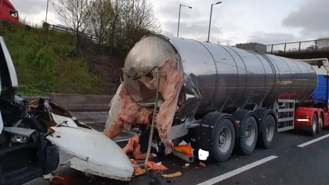 Back of tanker after crash