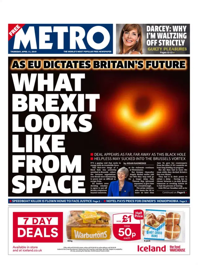 Metro front page