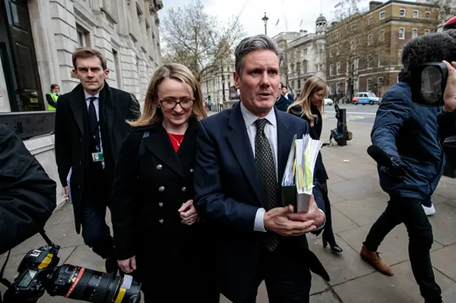 Shadow Brexit secretary Keir Starmer and shadow business secretary Rebecca Long Bailey