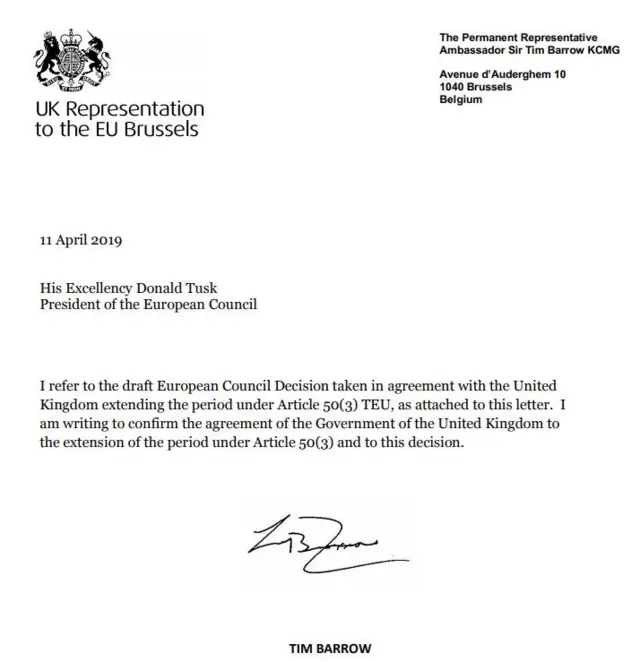 Letter from Sir Tim Barrow