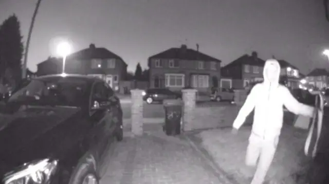 CCTV of car theft