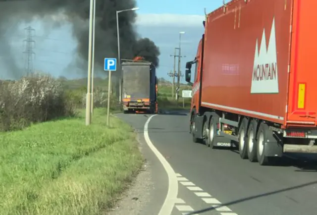 Lorry fire