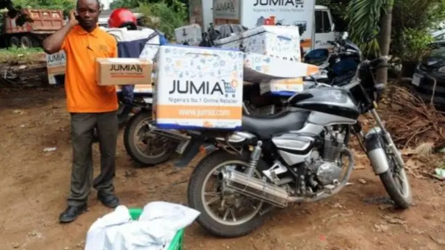 Jumia delivers products using motorcycle taxis