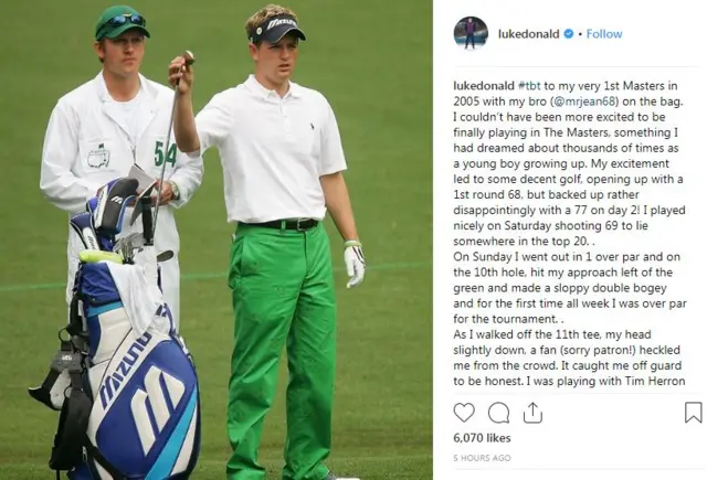 Luke Donald Instagram account