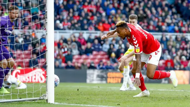 Britt Assombalonga scores