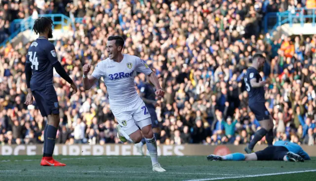 Jack Harrison celebrates