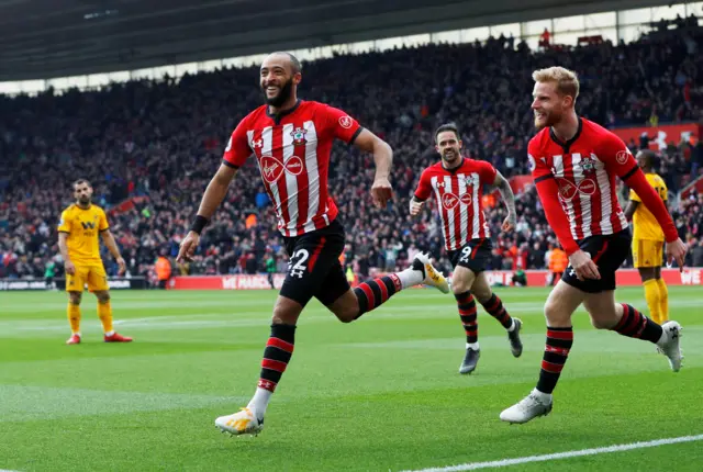 Nathan Redmond celebrates