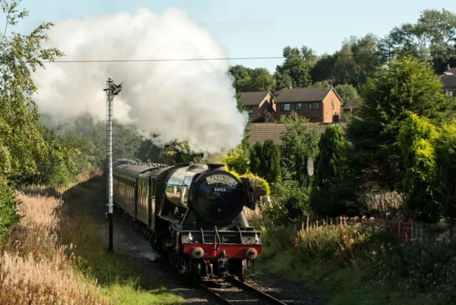 A steam train