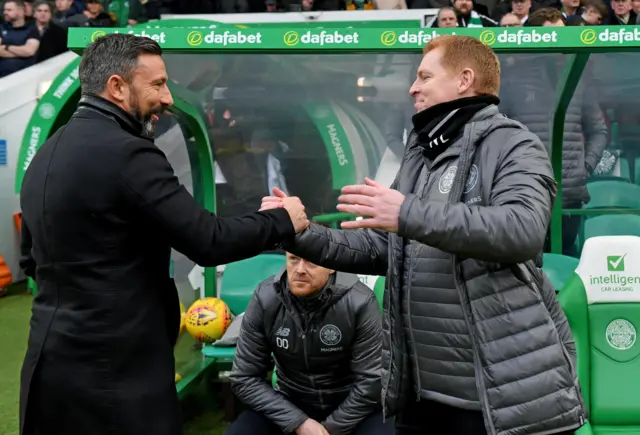 Aberdeen manager Derek McInnes and Celtic counterpart Neil Lennon