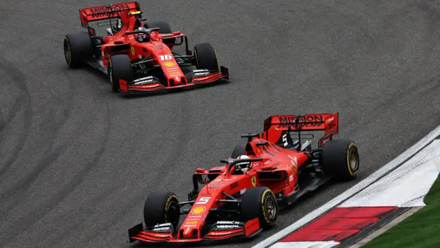 Charles Leclerc and Sebastian Vettel