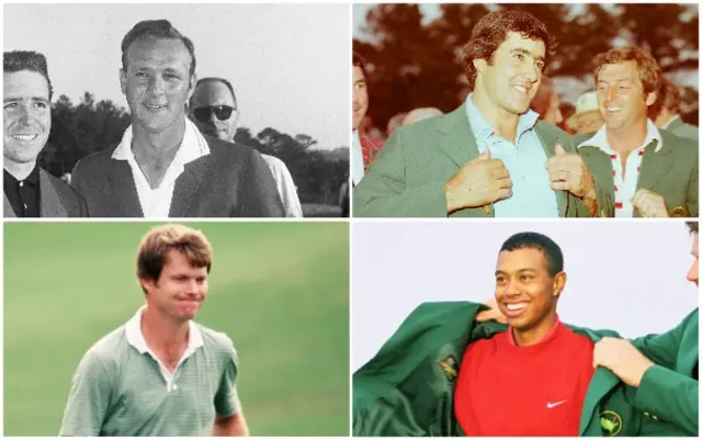 Arnold Palmer, Seve Ballesteros, Tom Watson & Tiger Woods