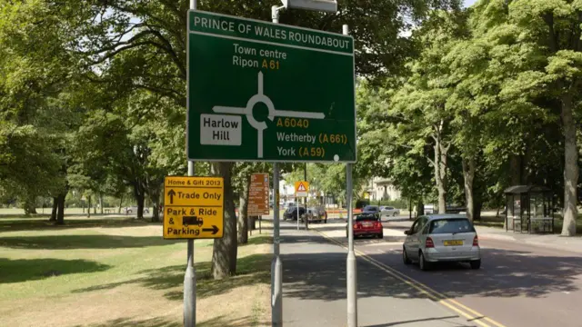 Prince of Wales roundabout in Harrogate