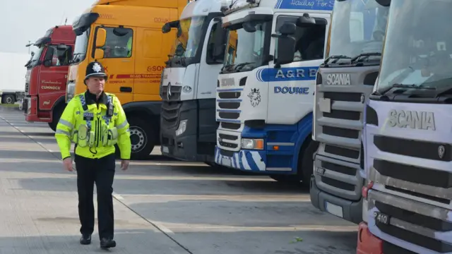 Lorry park patrols