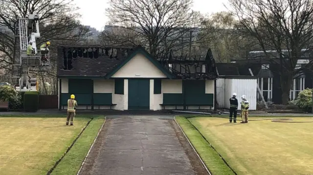 The pavilion after the fire