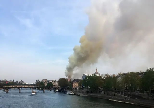 The cathedral burning