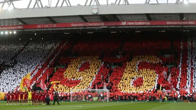 A minute's silence at Liverpool's match yesterday