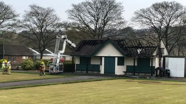 The pavilion after the fire