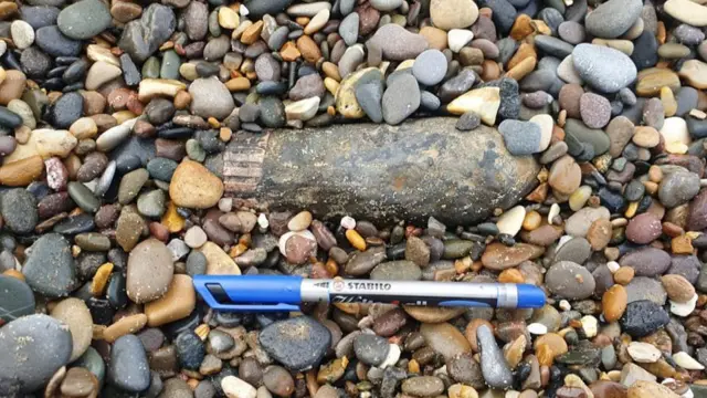 A suspected piece of ordnance