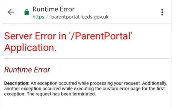 Error message