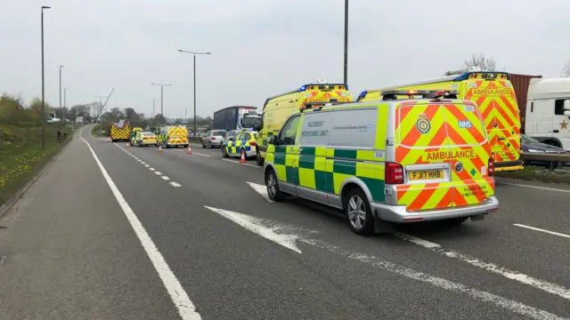 A38 crash scene