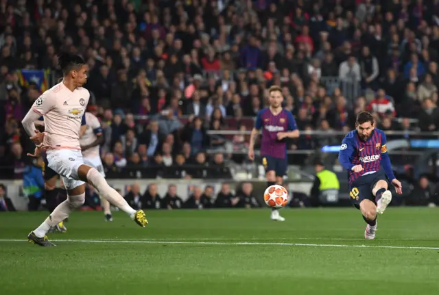 Lionel Messi scores the opener