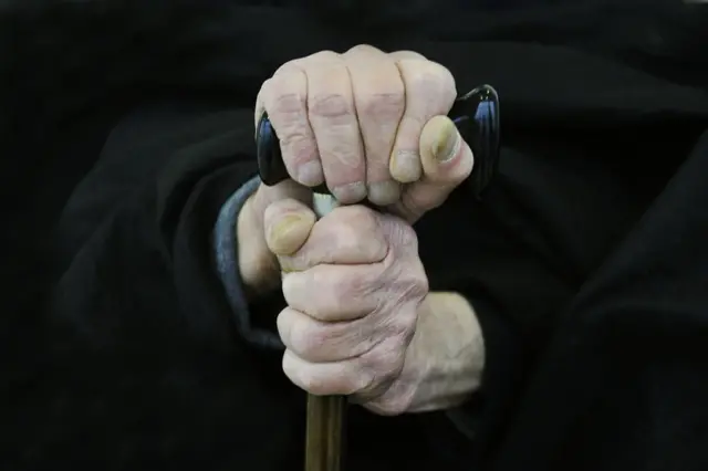 Elderly person's hands