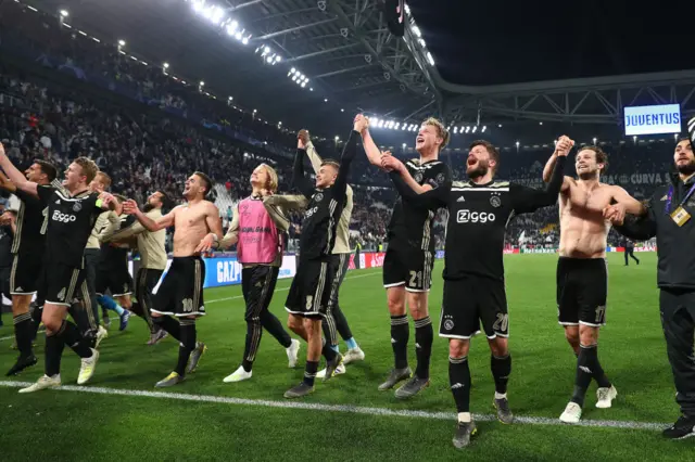 Ajax celebrate