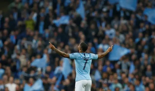 Raheem Sterling celebrates